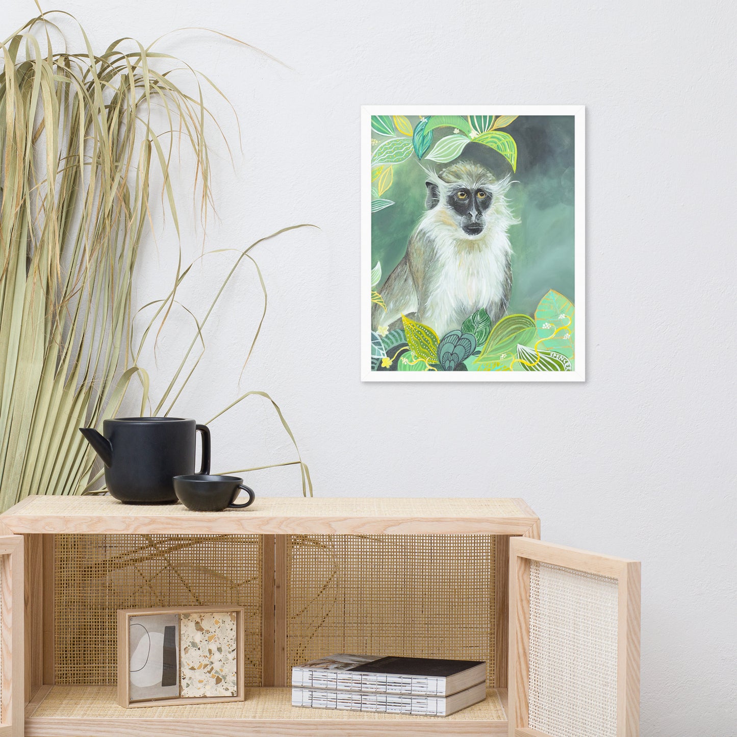 Green Monkey - Framed Print